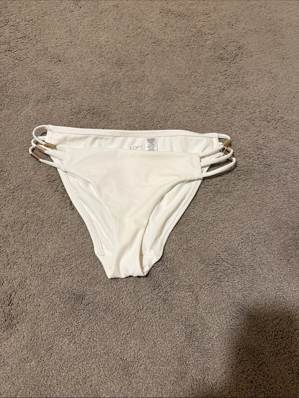 LOFT white bikini bottoms